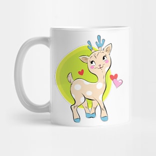 Cute Deer Hand Drawn Mug